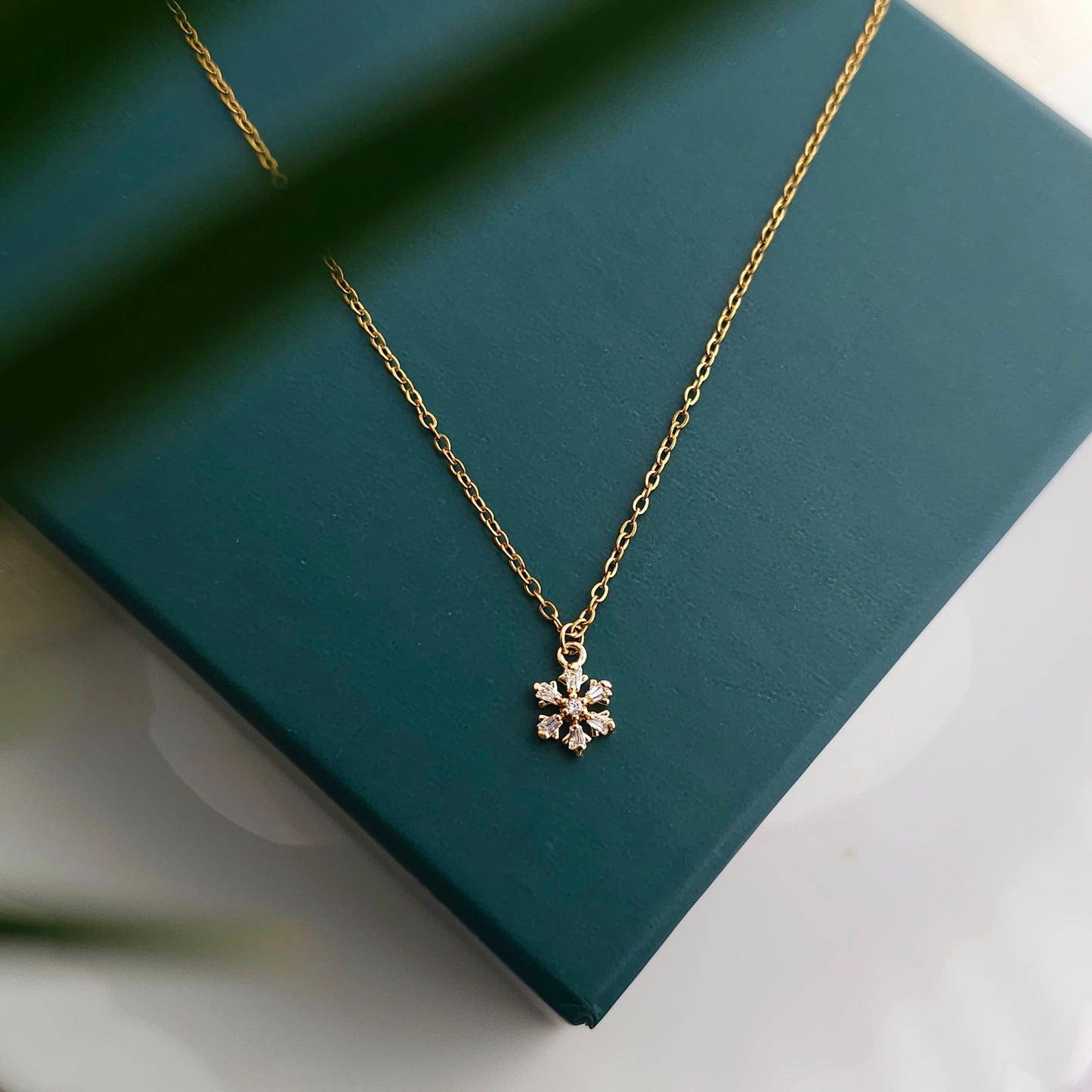 Tiny Snowflake Necklace