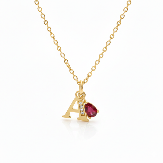 Scarlet Initial Necklace