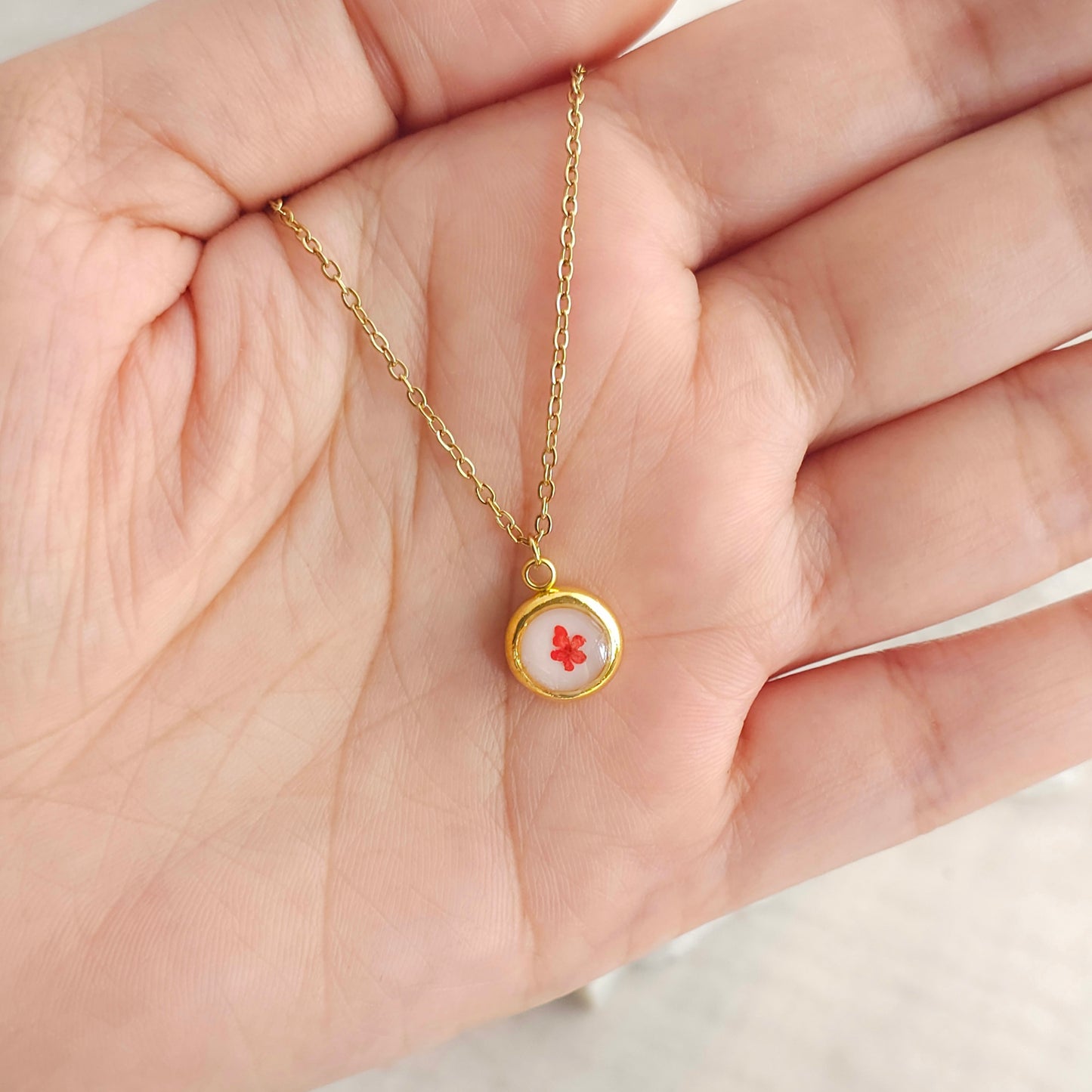 Petite Bloom Resin Necklace