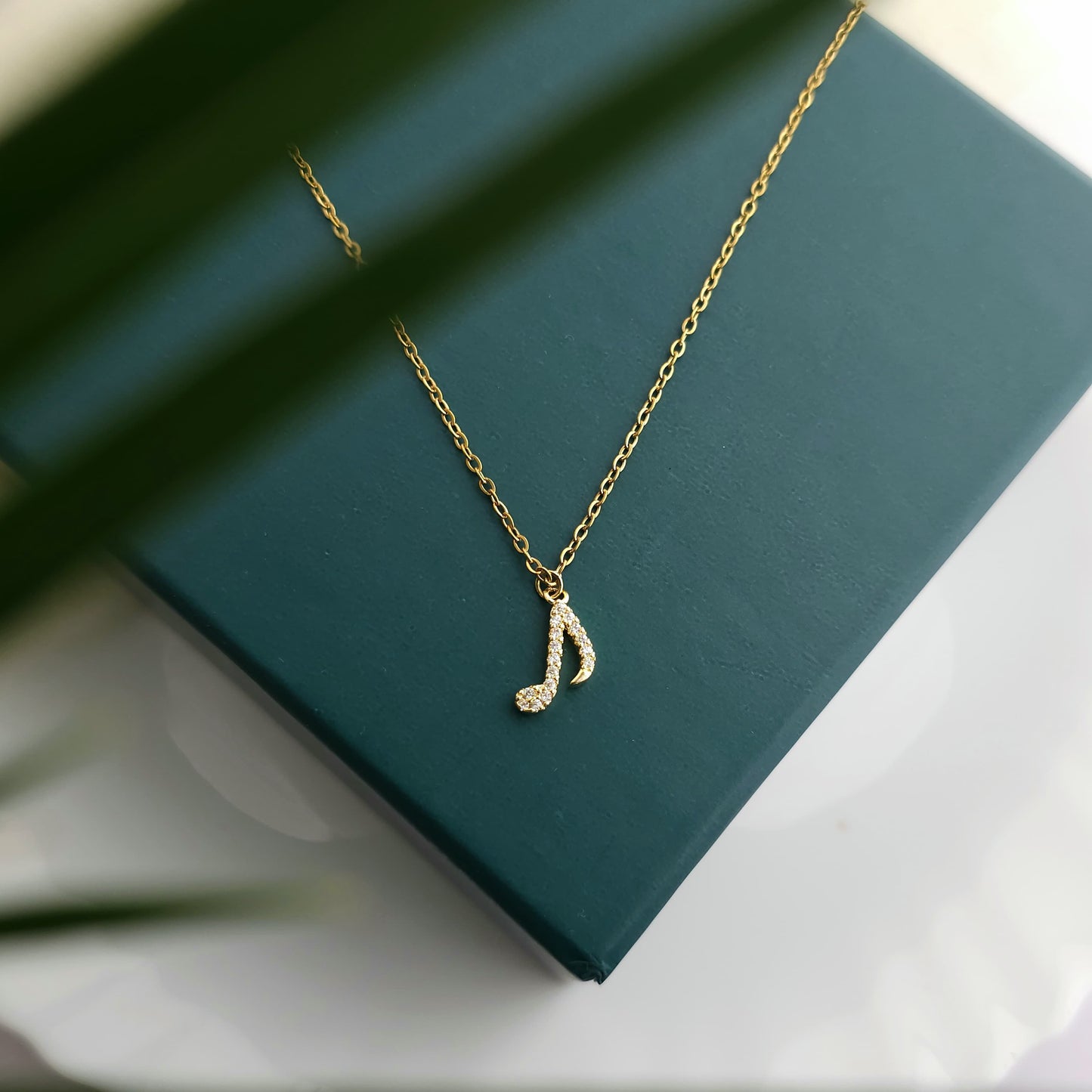 Tiny Music Pendant Necklace