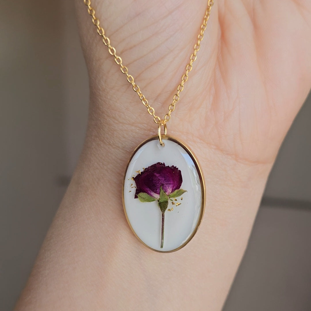 Forever Rose Resin Necklace